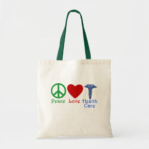 Peace Love Healthcare Products Tote Bag