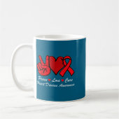 Peace Love Heart Disease Awareness Chd Suprt Wear Koffiemok (Links)
