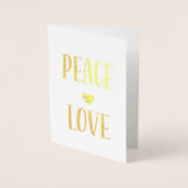 Peace Love Heart Folie Kaarten (Voorkant)