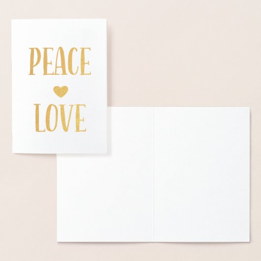 Peace Love Heart Folie Kaarten (Display)