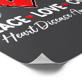 Peace Love Heart Health Heart Disease Awareness Ch Poster (Hoek)