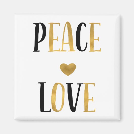 Peace Love Heart Magneet (Voorkant)