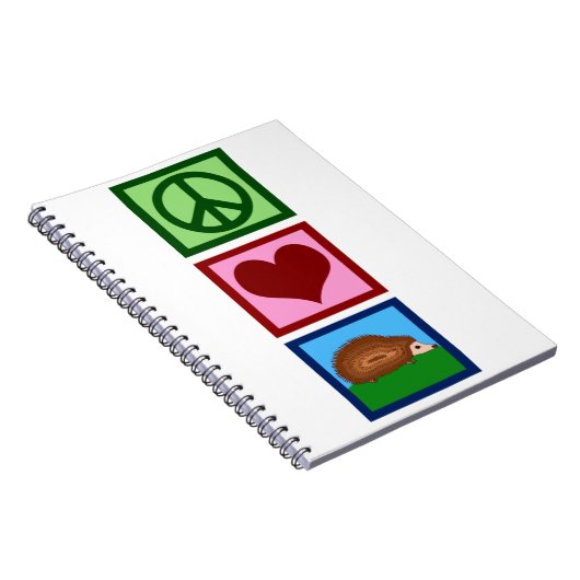 Peace Love Hedégels Notitieboek (Rechterzijde)