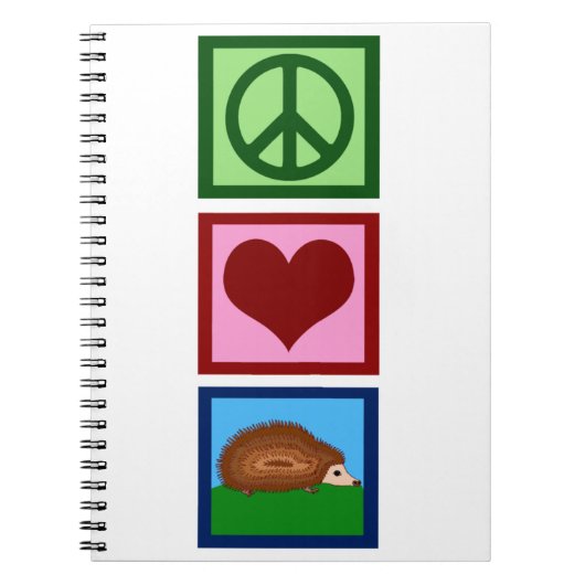 Peace Love Hedégels Notitieboek (Voorkant)