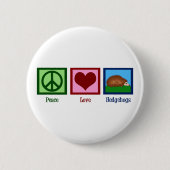 Peace Love Hedégels Ronde Button 5,7 Cm (Voorkant)