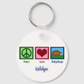 Peace Love Hedégels Sleutelhanger (Voorkant)