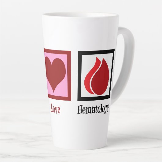 Peace Love Hematology Latte Mok (Rechterhoek)