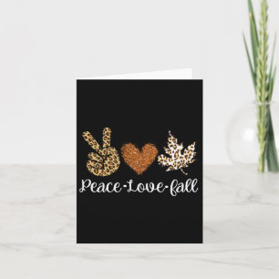 Peace Love Herfst Autumn Clothes Mode for Women Kaart