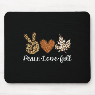 Peace Love Herfst Autumn Clothes Mode for Women Muismat