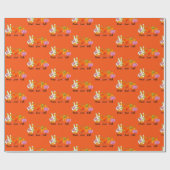 Peace Love Herfst Autumn Custom Text and Color Cadeaupapier (Vlak)