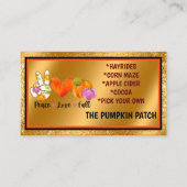 Peace Love Herfst Autumn Custom Text and Color Visitekaartje (Voorkant)