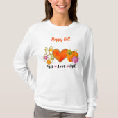 Peace Love Herfst Autumn Custom Text T-Shirt (Voorkant)