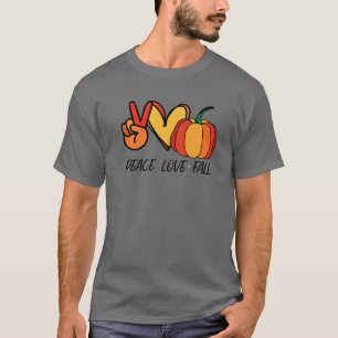 Peace Love Herfst Autumn Lover Herfst Harvest Pump T-shirt