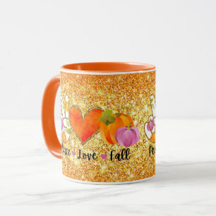 Peace Love Herfst Autumn past kleur aan Mok