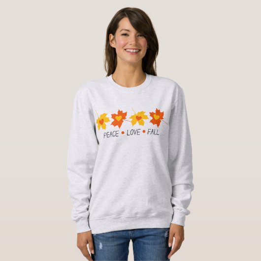 Peace Love Herfst Gezellig Sweatshirt (Voorkant volledig)