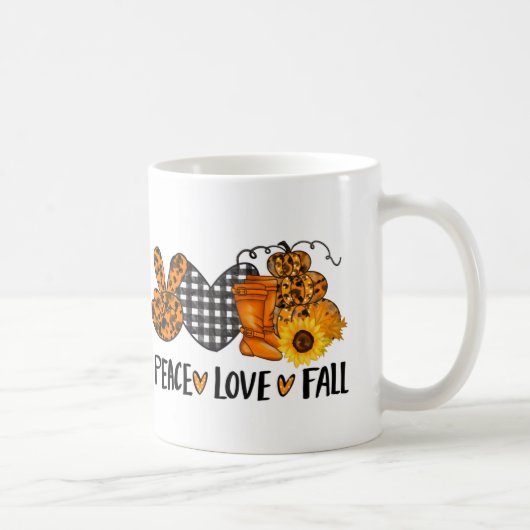 Peace Love Herfst Koffiemok (Rechts)