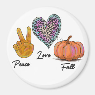 Peace Love Herfst Magneet