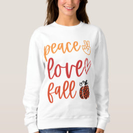 Peace Love Herfst met luipaardpompoen Trui
