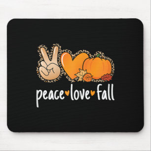 Peace Love Herfst Pompoen Herfst Thanksgiving Vrou Muismat