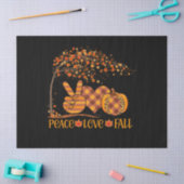 Peace Love Herfst Pumpkin Autum Happy Herfst Tissuepapier (Craft)