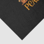 Peace Love Herfst Pumpkin Autum Happy Herfst Tissuepapier (Detail)