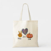 Peace Love Herfst Tote Bag (Achterkant)