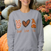 Peace Love Herfst Tshirt met lange mouwen
