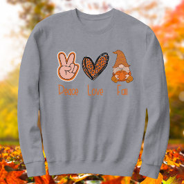 Peace Love Herfst Tshirt met lange mouwen