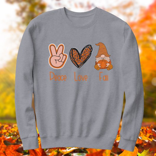 Peace Love Herfst Tshirt met lange mouwen
