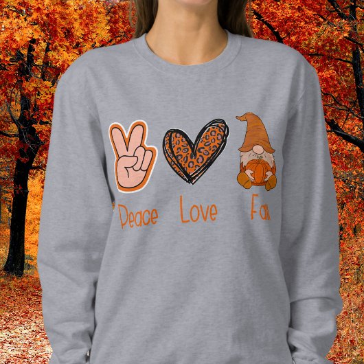 Peace Love Herfst Tshirt met lange mouwen