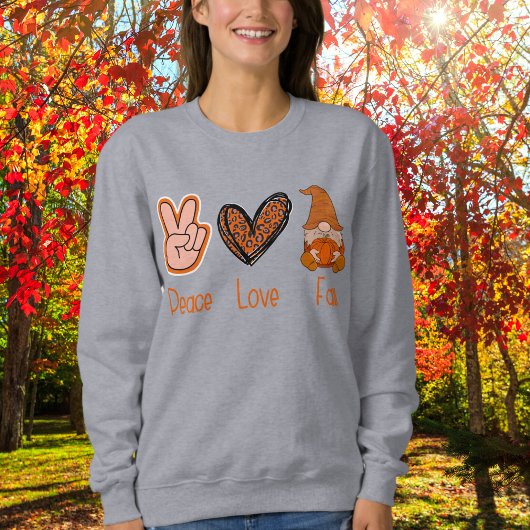 Peace Love Herfst Tshirt met lange mouwen