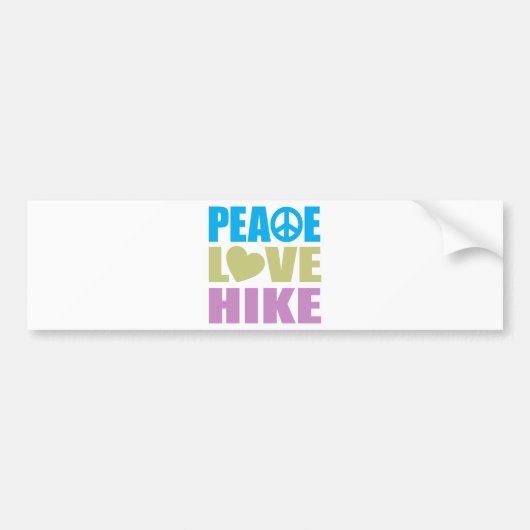 Peace Love Hike Bumpersticker (Voorkant)