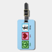 Peace Love Hiking Bagagelabel (Voorkant verticaal)