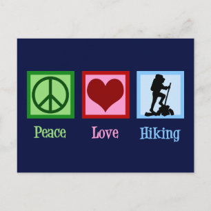 Peace Love Hiking Briefkaart