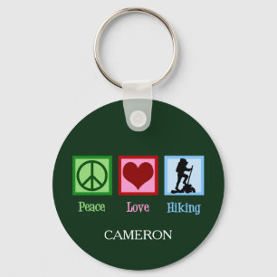 Peace Love Hiking Sleutelhanger