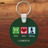 Peace Love Hiking Sleutelhanger (Voorkant)
