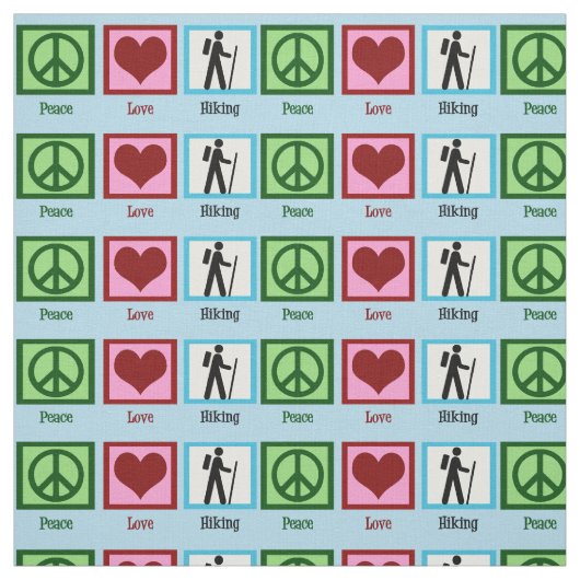 Peace Love Hiking Stof (Swatch)