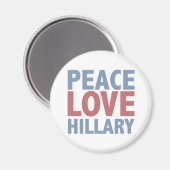 Peace Love Hillary Magneet (Voorkant / Achterkant)