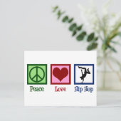 Peace Love Hip Hop Briefkaart (Staand voorkant)
