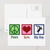Peace Love Hip Hop Briefkaart (Voorkant / Achterkant)