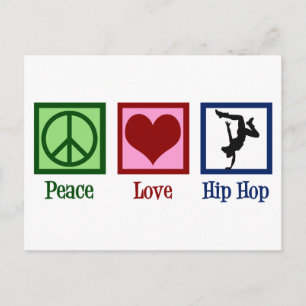 Peace Love Hip Hop Briefkaart