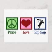 Peace Love Hip Hop Briefkaart (Voorkant)