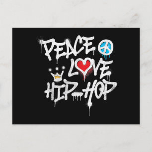 Peace Love Hip Hop Dancing Briefkaart