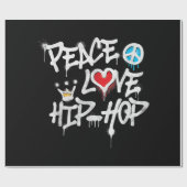 Peace Love Hip Hop Dancing Cadeaupapier (Vlak)