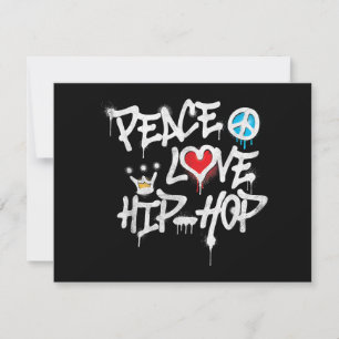 Peace Love Hip Hop Dancing Feestdagenkaart