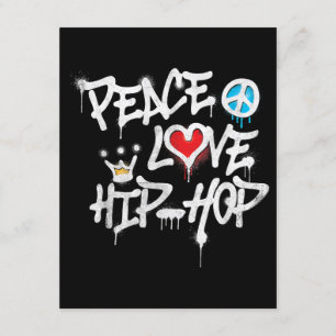 Peace Love Hip Hop Dancing Informatiekaartje