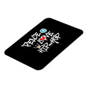 Peace Love Hip Hop Dancing Magneet (Linkerzijde)