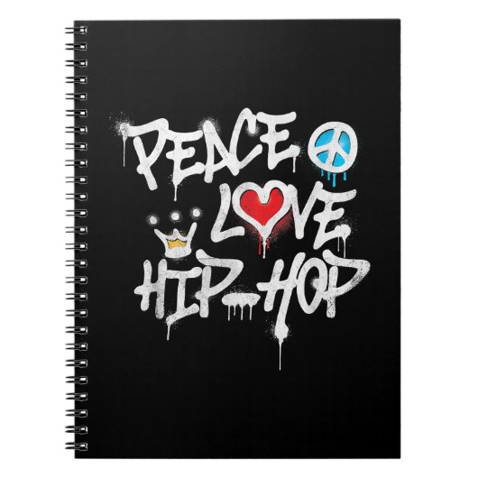 Peace Love Hip Hop Dancing Notitieboek (Voorkant)