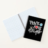 Peace Love Hip Hop Dancing Notitieboek (Binnen)