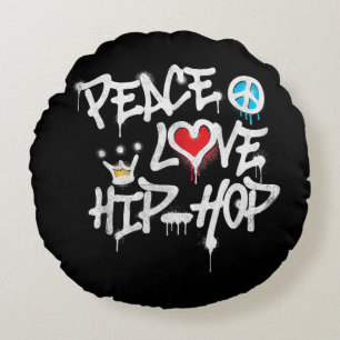 Peace Love Hip Hop Dancing Rond Kussen